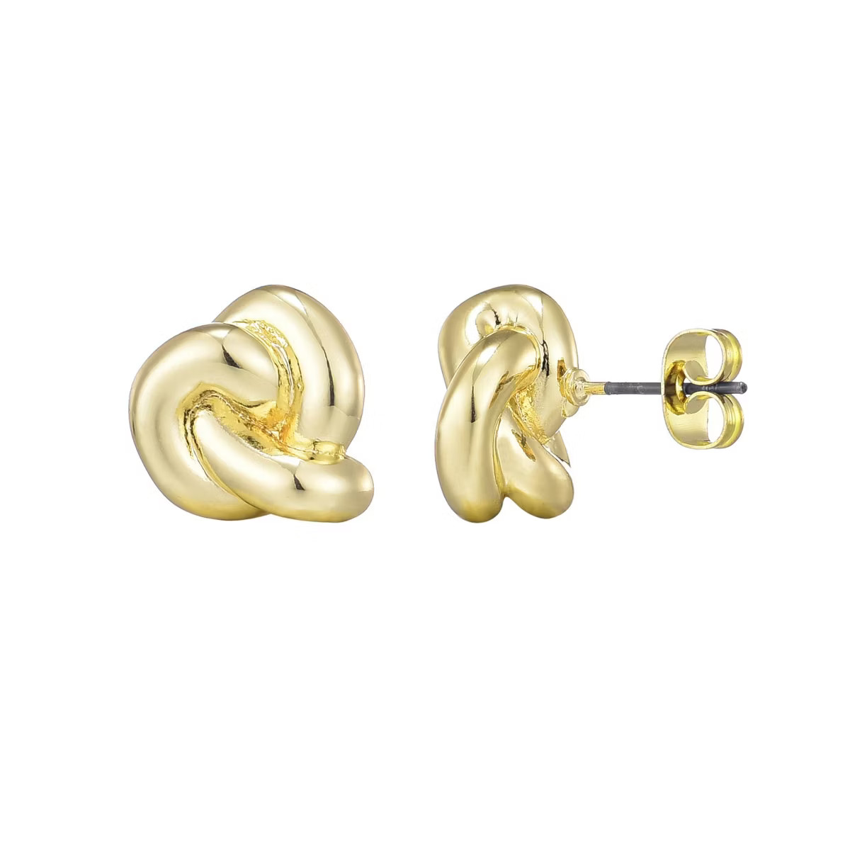Adornia 14k Gold Plated Chubby Knot Studs | Target