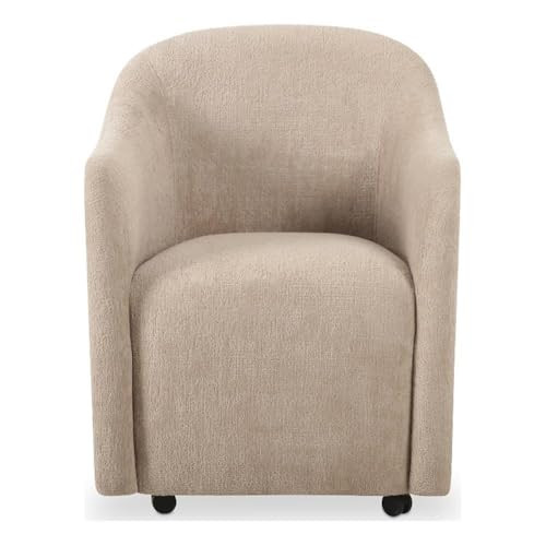 Moe's Home Collection Drava Fabric Dining Chair, Beige | Amazon (US)