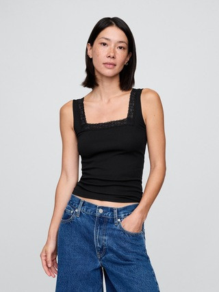 Lace-Trim Tank Top | Gap (US)