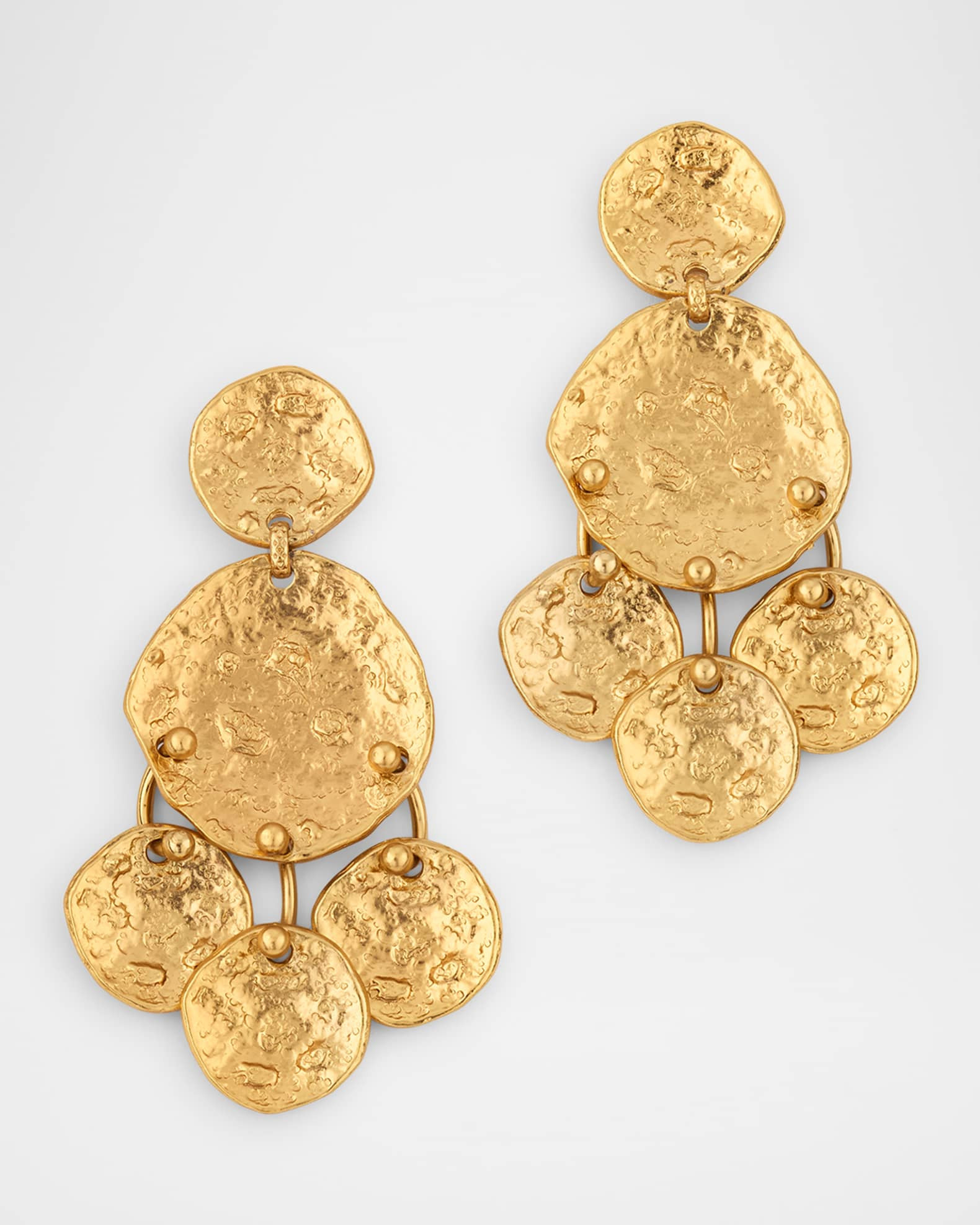 Gas Bijoux Eclipse Sequin Gold Earrings | Neiman Marcus