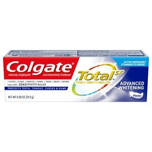 Colgate Total Whitening Travel Size Toothpaste, Advanced Whitening, 0.88 OZ | CVS