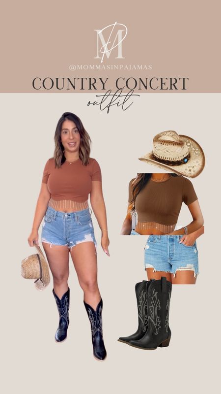 This is the perfect look for your Nashville night or country concert! I'm wearing a size S for reference and I'm a 34DDD. country concert outfit, concert look, Nashville nights

#LTKFestival #LTKSeasonal #LTKstyletip