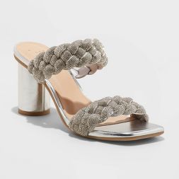 Women's Basil Heels - A New Day™ Silver | Target