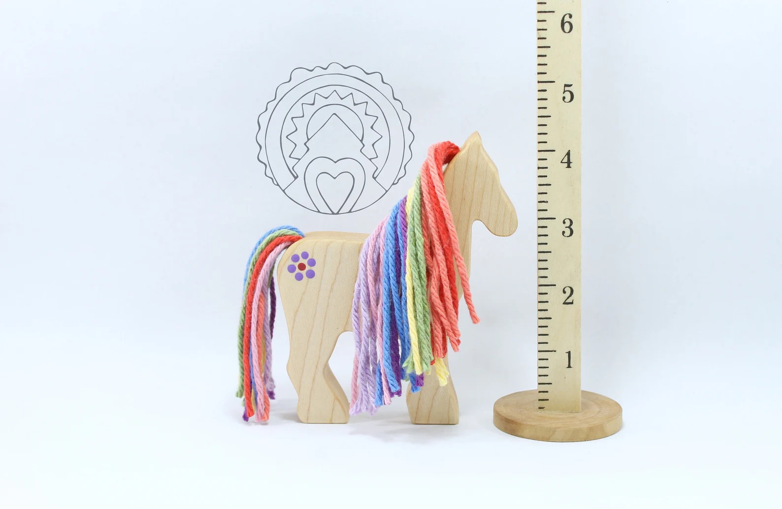 RAINBOW Sparkle  WILDFLOWER PONY Wooden Pony Wooden Horse - Etsy | Etsy (US)