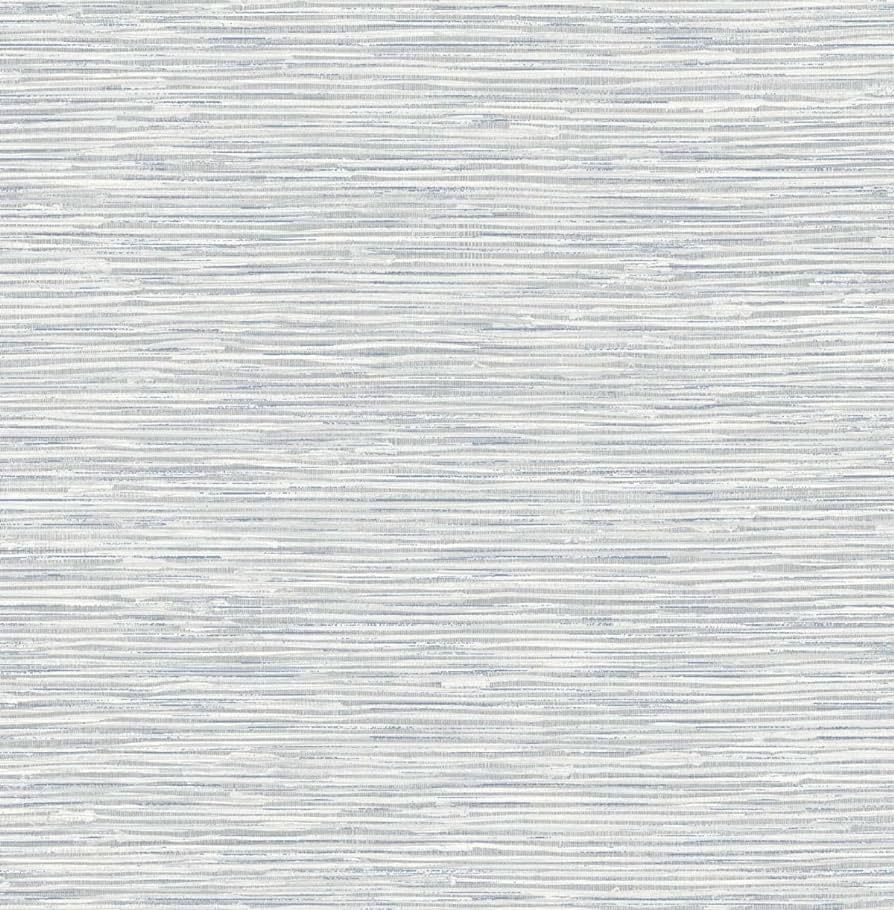 NextWall Cyprus Faux Grasscloth Peel and Stick Wallpaper (Dove Grey & Bluestone) | Amazon (US)
