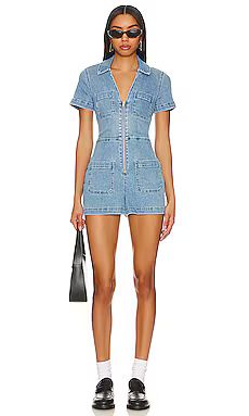 Show Me Your Mumu Ranch Romper in French Blue from Revolve.com | Revolve Clothing (Global)