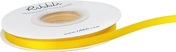 Ribbli Maize Yellow Double faced Satin Ribbon,1/4” x Continuous 25 Yards,Use for Bows Bouquet,G... | Amazon (US)