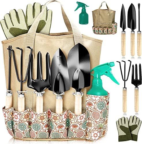 Scuddles Gardening Tools - Garden Tools Set Heavy Duty 9 Piece Perfect Gardening Gifts for Women ... | Amazon (US)