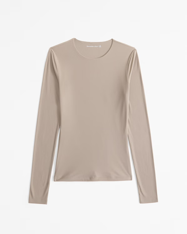 Soft Matte Seamless Tuckable Long-Sleeve Top | Abercrombie & Fitch (US)