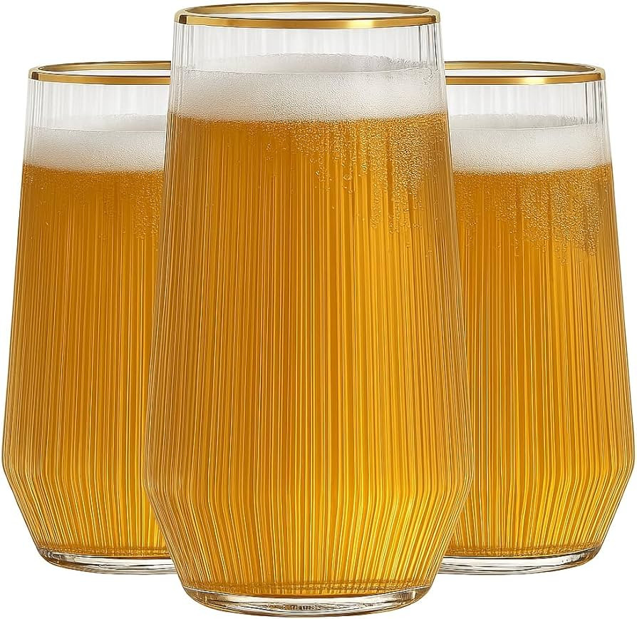 48 Pack Ribbed Ripple Stemless Toasting Glasses, Origami Durable 9 Oz BPA-Free Disposable Plastic... | Amazon (US)