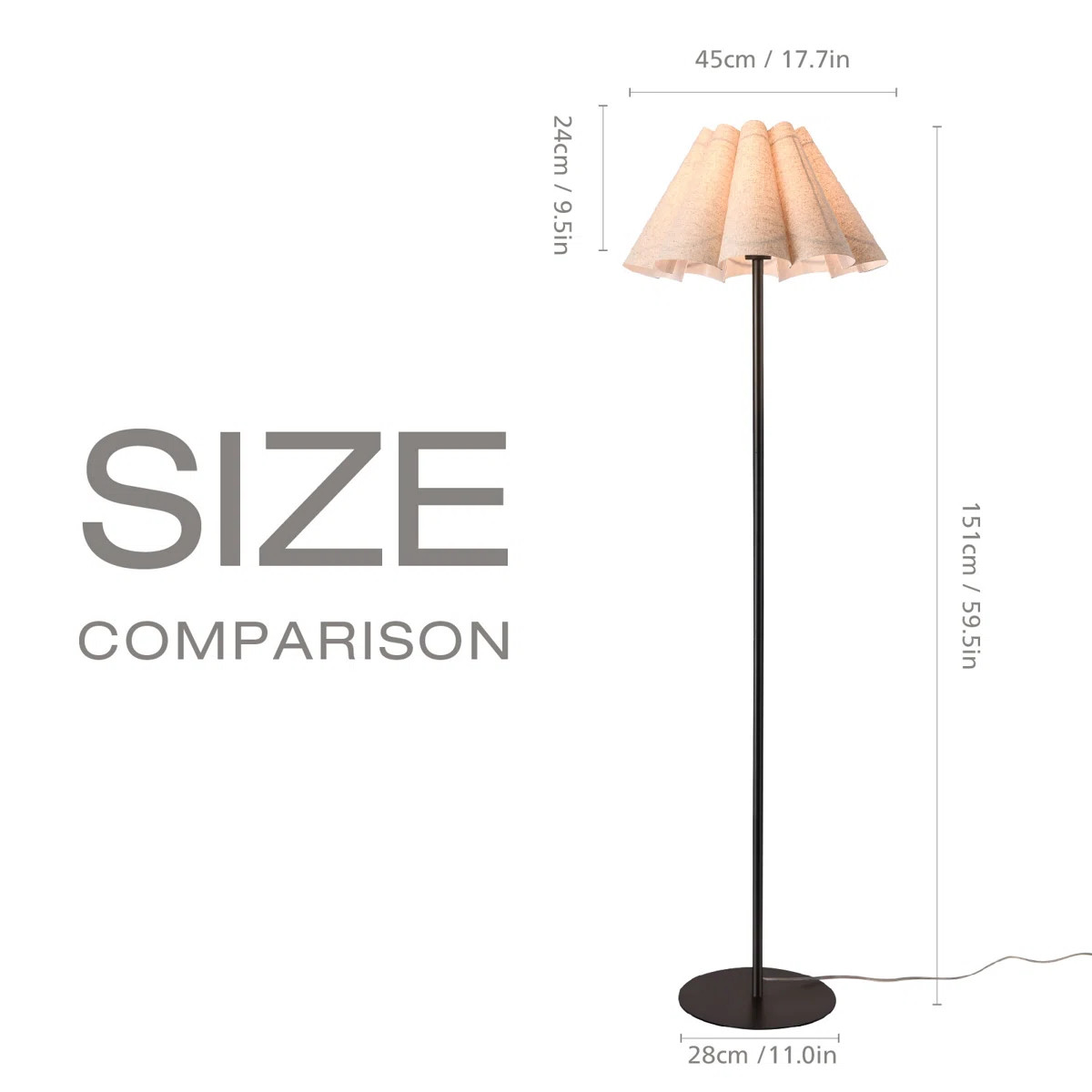 Selia 59.5'' Powder Coated Traditional Floor Lamp | Wayfair North America