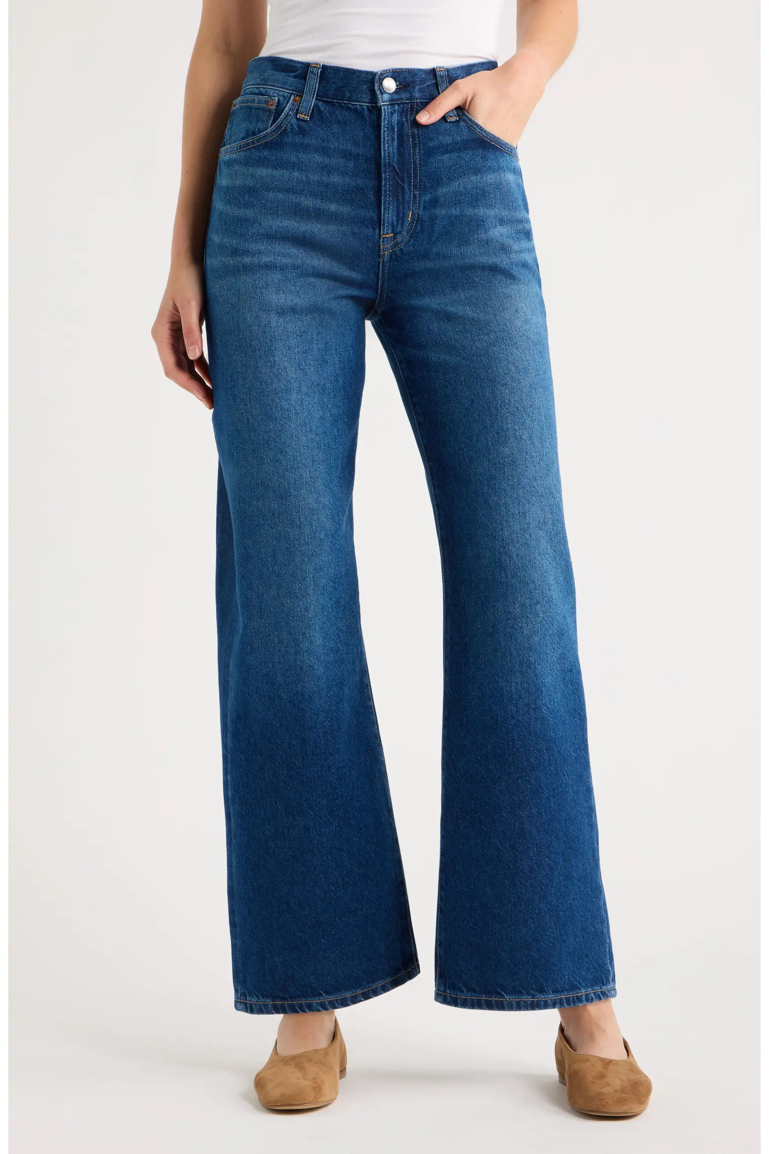 Madewell The Perfect Vintage Wide Leg Airy Denim Jeans (Women) | Nordstrom | Nordstrom