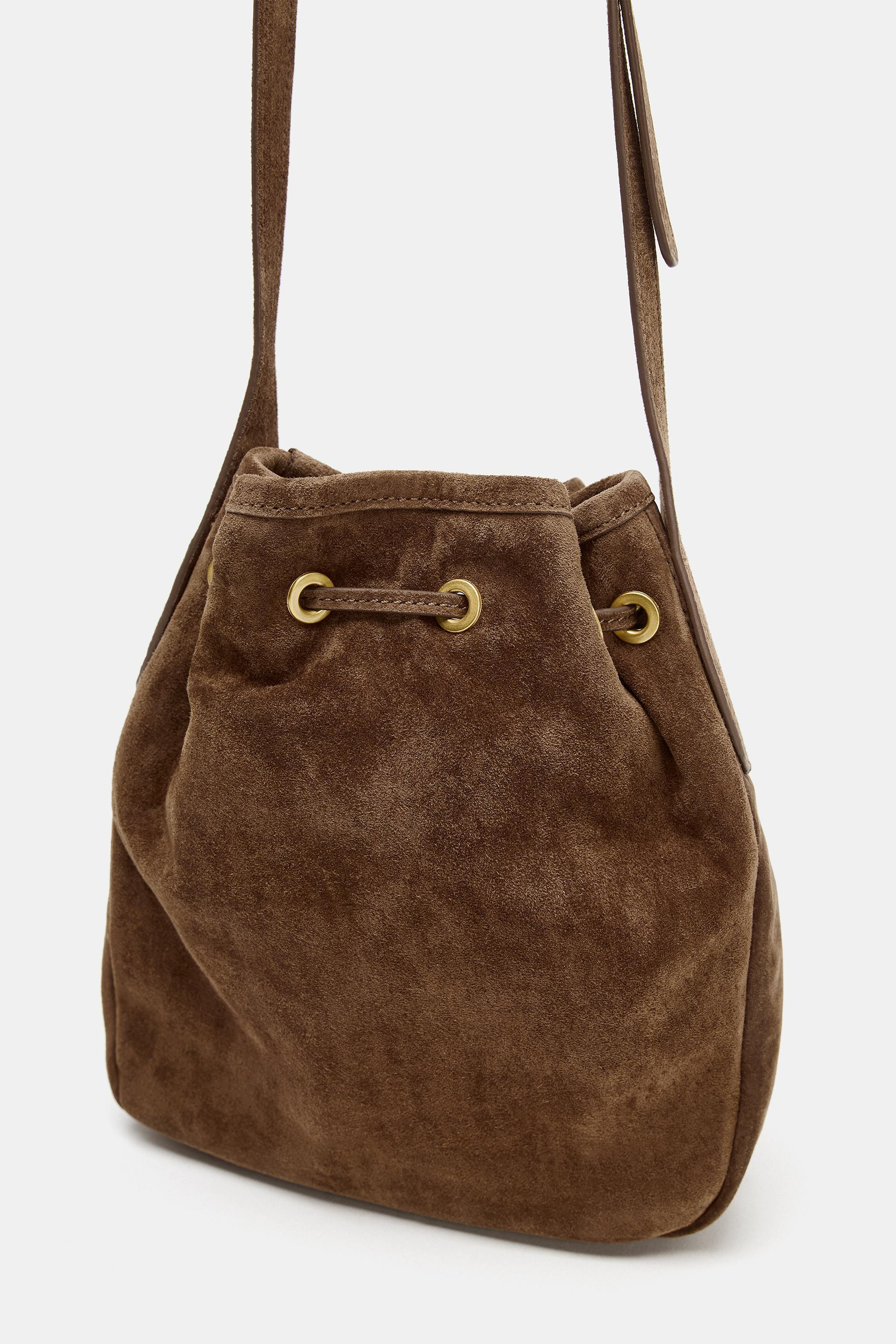 MINI RUCHED LEATHER CROSSBODY BAG | Zara US