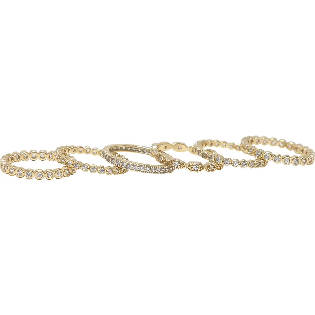 Ettika Set of 6 Stacking Rings in Gold at Nordstrom, Size 7 | Nordstrom