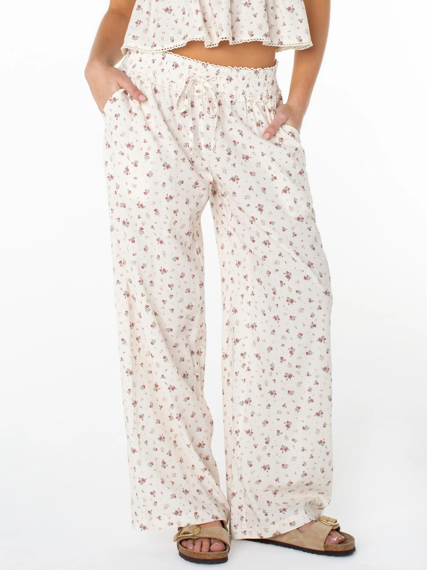 Celebrity Pink Women's Pull On Wide Leg Pant, Sizes XS-XXXL | Walmart (US)