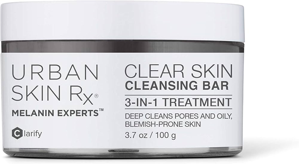 Urban Skin Rx Clear Skin Cleansing Bar | 3-in-1 Daily Cleanser, Exfoliator and Mask Removes Exces... | Amazon (US)