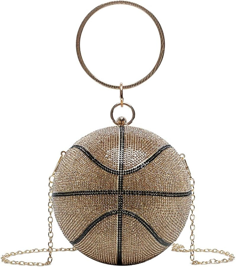 UMREN Women Basketball Shaped Cross Body Purse Rhinestone Round Ball Crystal Evening Bag Clutch H... | Amazon (US)