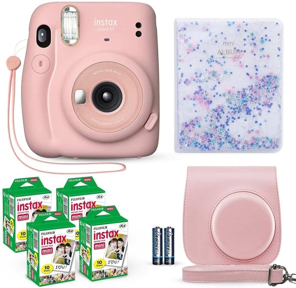 Fujifilm Instax Mini 11 Instant Camera Blush Pink + Fuji Film Value Pack (40 Sheets) + Shutter Ac... | Amazon (US)