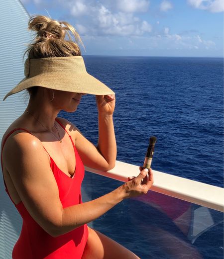 Don’t forget to reapply your sunscreen every two hours and my favorite way to do this is with tinted powder or a fine mist. Linking both here for you 
Travel tips 

#LTKbeauty #LTKtravel #LTKswim