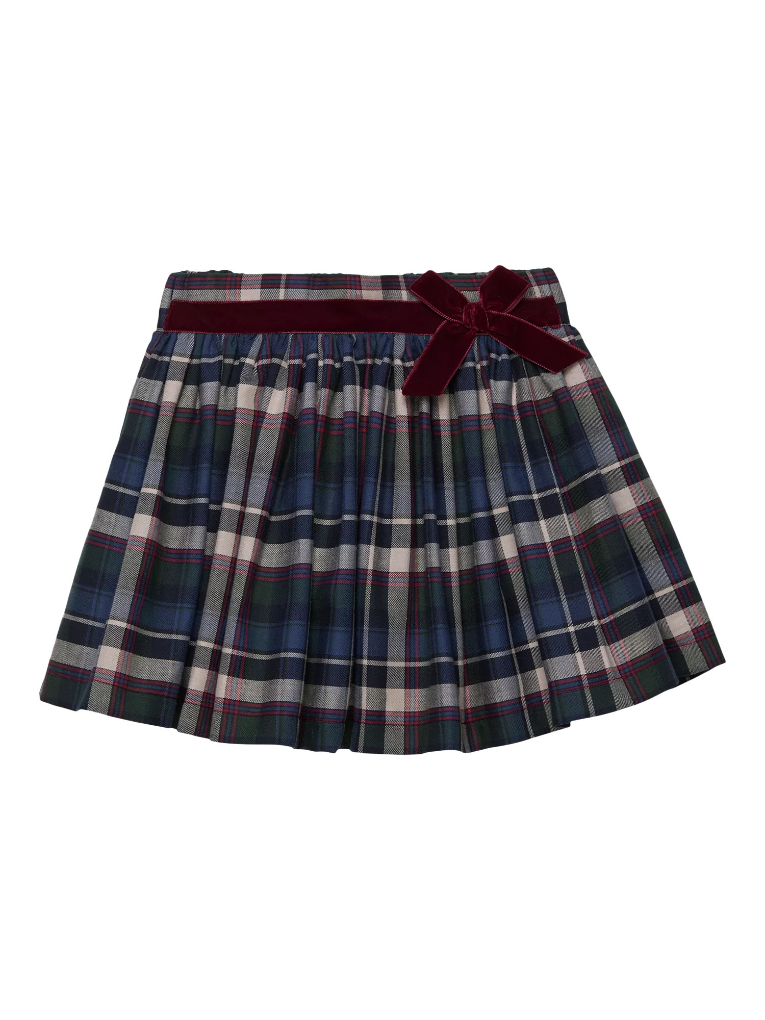 Trotters Kids' Bonnie Tartan Bow Skirt, Multi Tartan | John Lewis (UK)