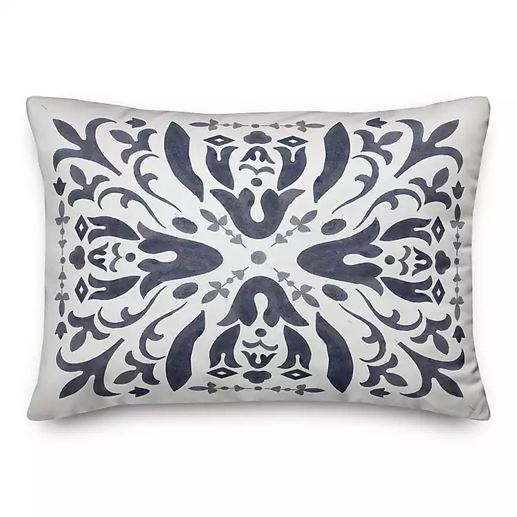 Distressed Navy Outdoor Pillow | Kirkland's Home