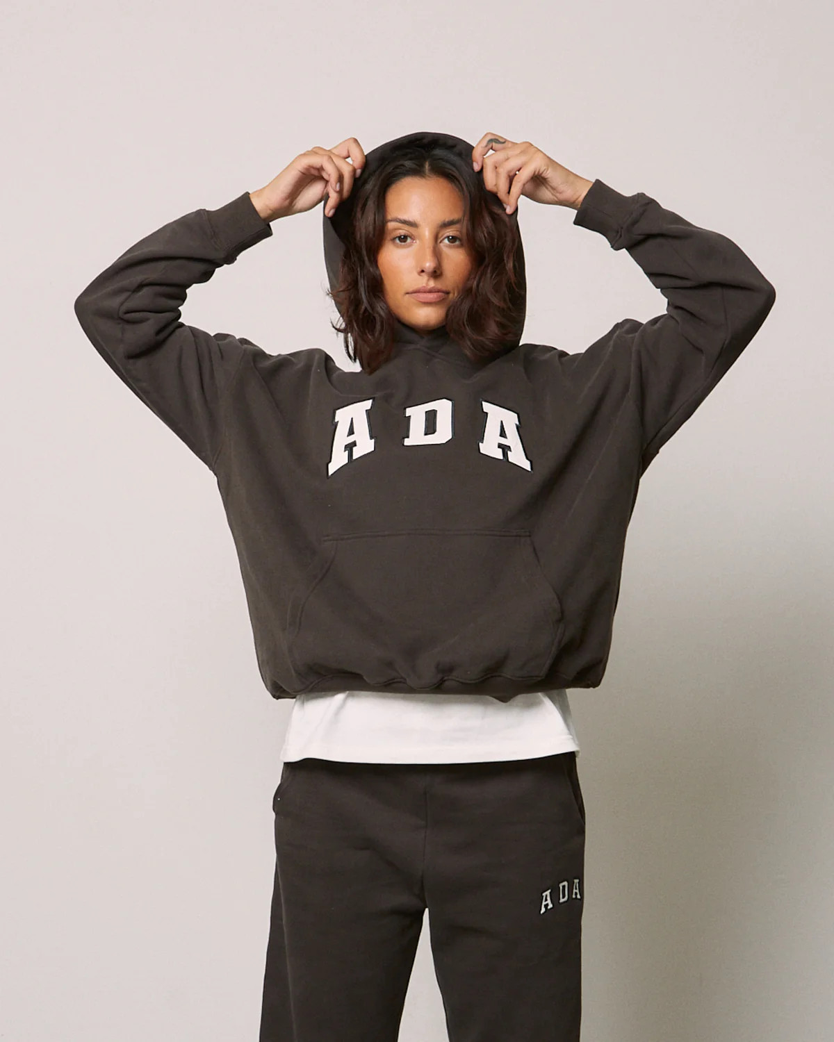 ADA Oversized Hoodie - Coffee Bean | Adanola UK