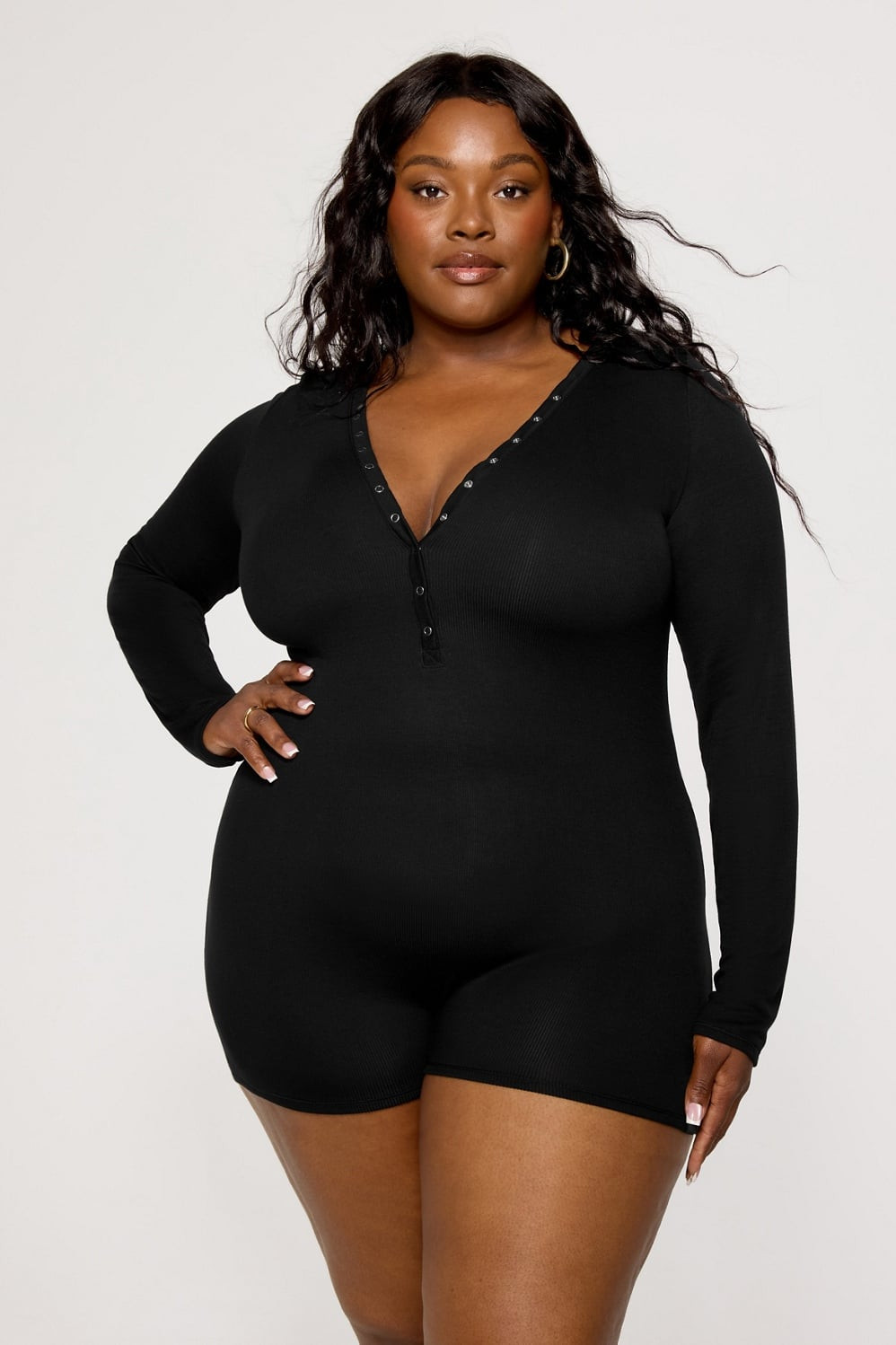 Soft Rib Henley Onesie | Fabletics