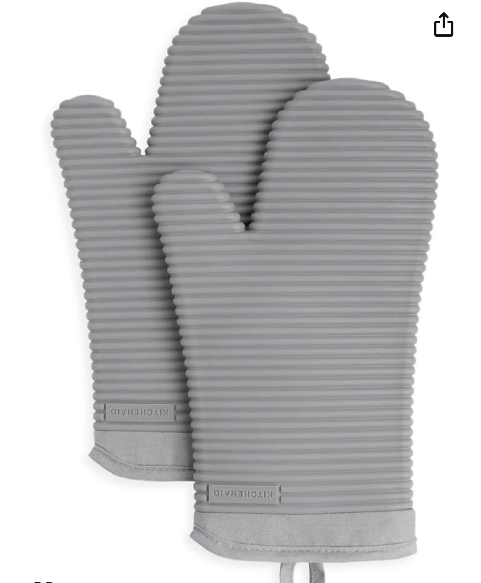KitchenAid Ribbed Soft Silicone Oven Mitt Set, 7"x13", Grey 2 Count 

Perfect for that aesthetically pleasing kitchen. Run! Some colors are up to 60% off! 

#LTKSpringSale #LTKhome #LTKsalealert