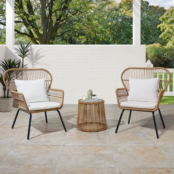 Tammi Round 2 - Person 17'' Long Bistro Set with Cushions | Wayfair North America