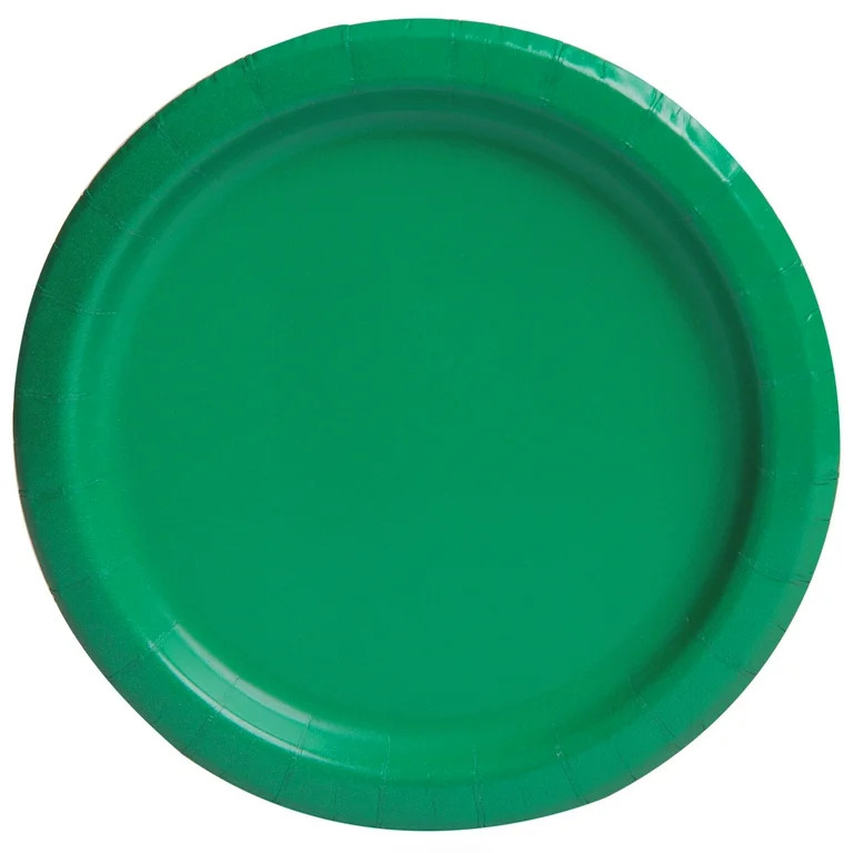 Green Paper Dinner Plates, 9in, 20ct, Way to Celebrate! | Walmart (US)
