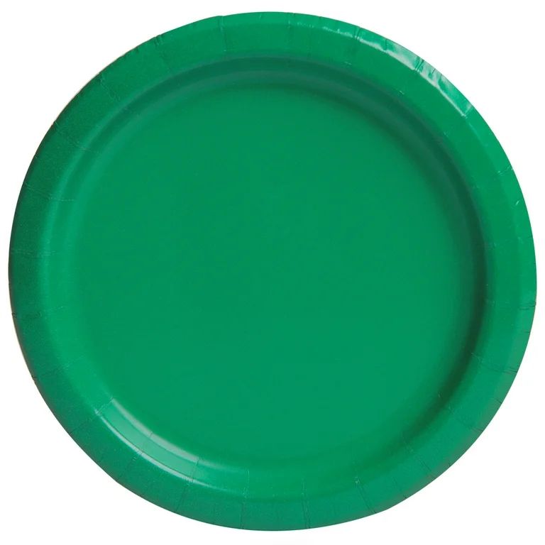 Way to Celebrate! Green Paper Dinner Plates, 9in, 20ct | Walmart (US)