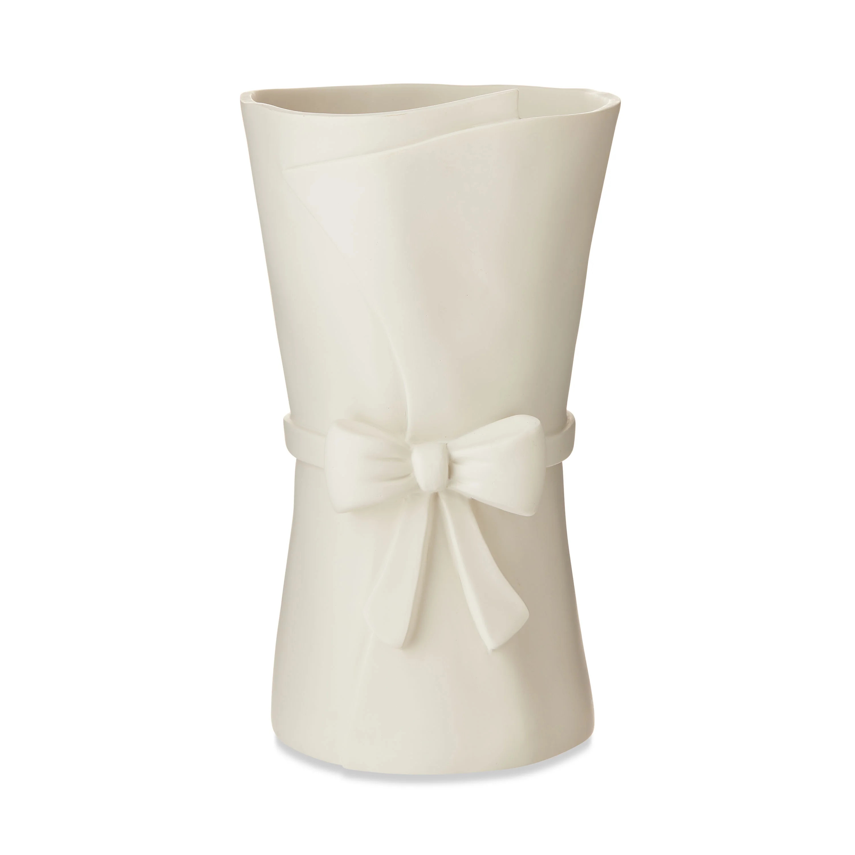 Easter Large White Ceramic Vase with Bow, 9.84 in, by My Texas House | Walmart (US)