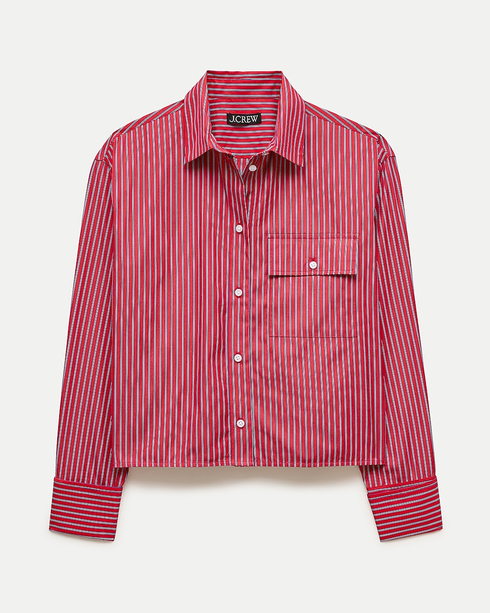 Esme cropped button-up shirt in Greenwich poplin | J. Crew US