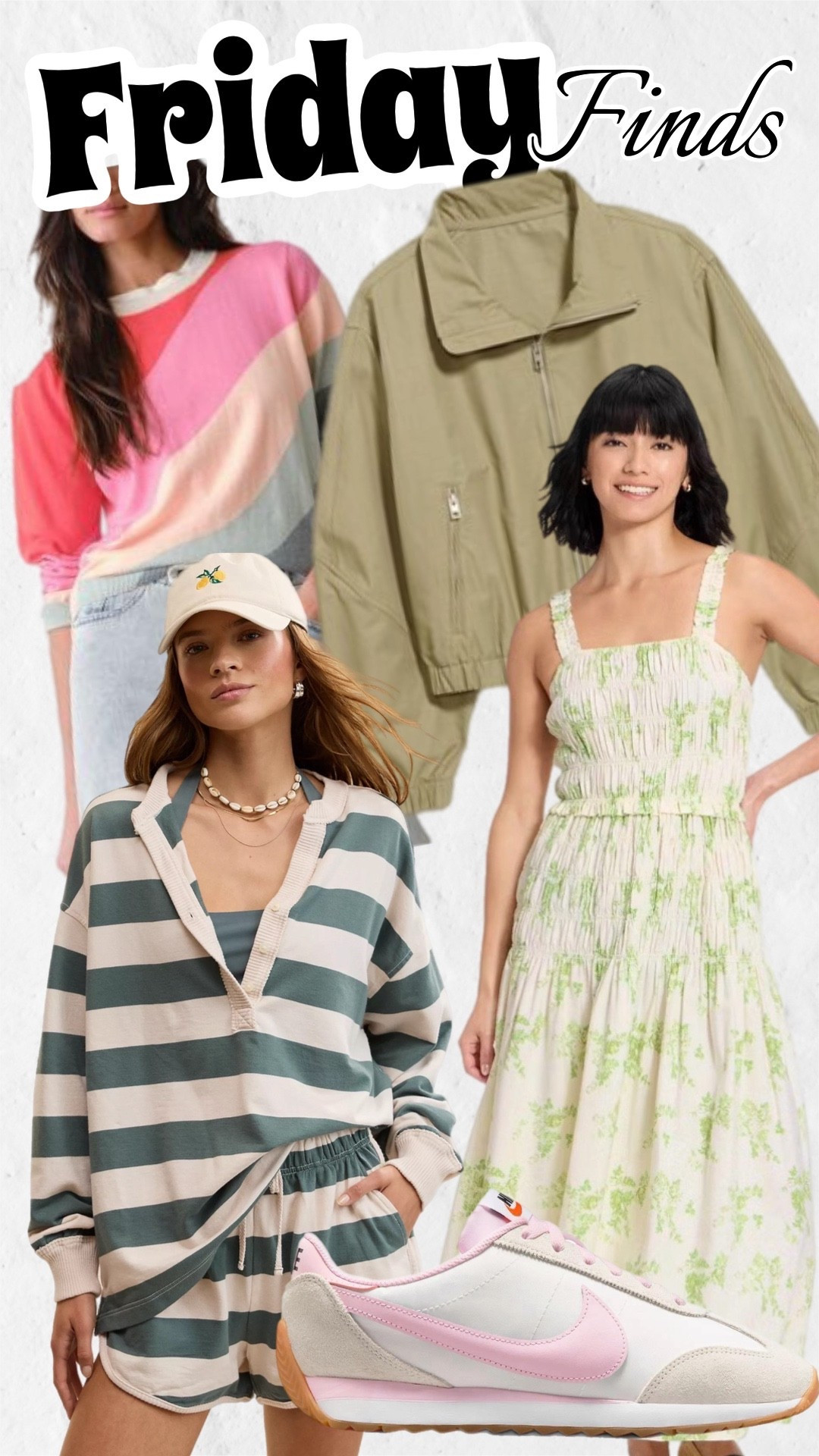 Friday finds

Summer fashion 
Spring fashion 
Matching set
Summer dress
Color
Sneakers
Olive jacket

#LTKOver40 #LTKootd #LTKxAerie