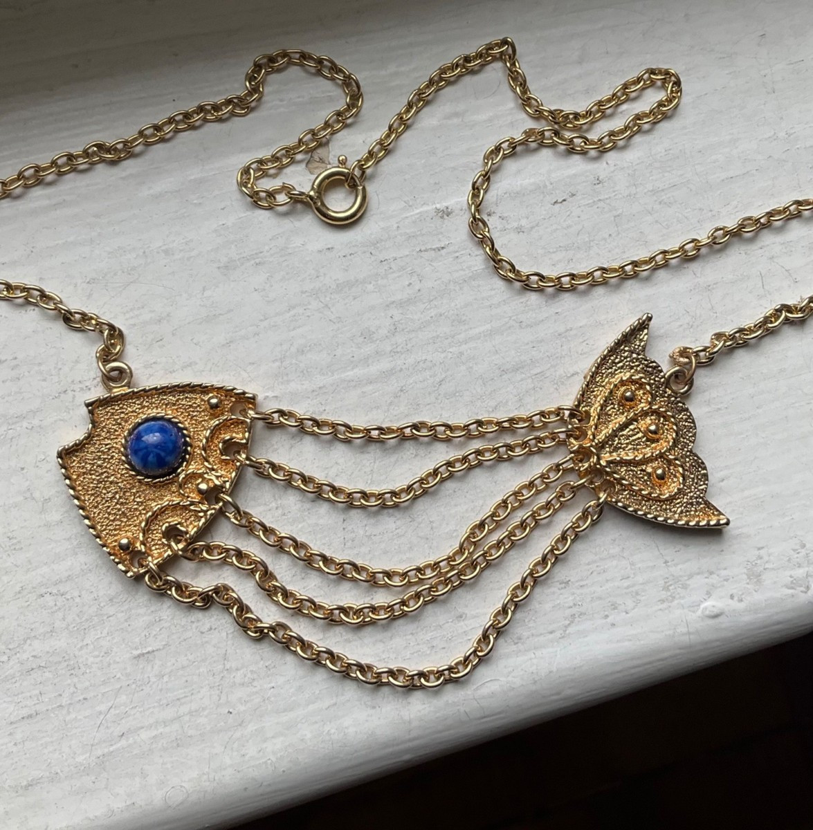 Vintage SARAH COVENTRY Articulated Fish Head Tail NECKLACE CHAIN 1970’s RETRO | eBay US