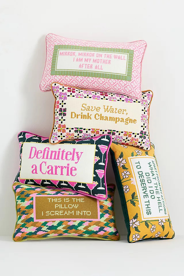 Petite Needlepoint Pillow | Anthropologie (US)