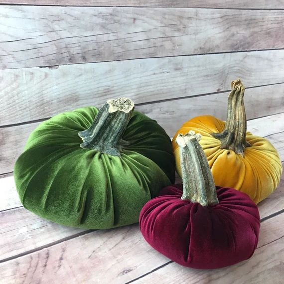 Handcrafted Velvet Pumpkins - Mystical Woods | Etsy (CAD)