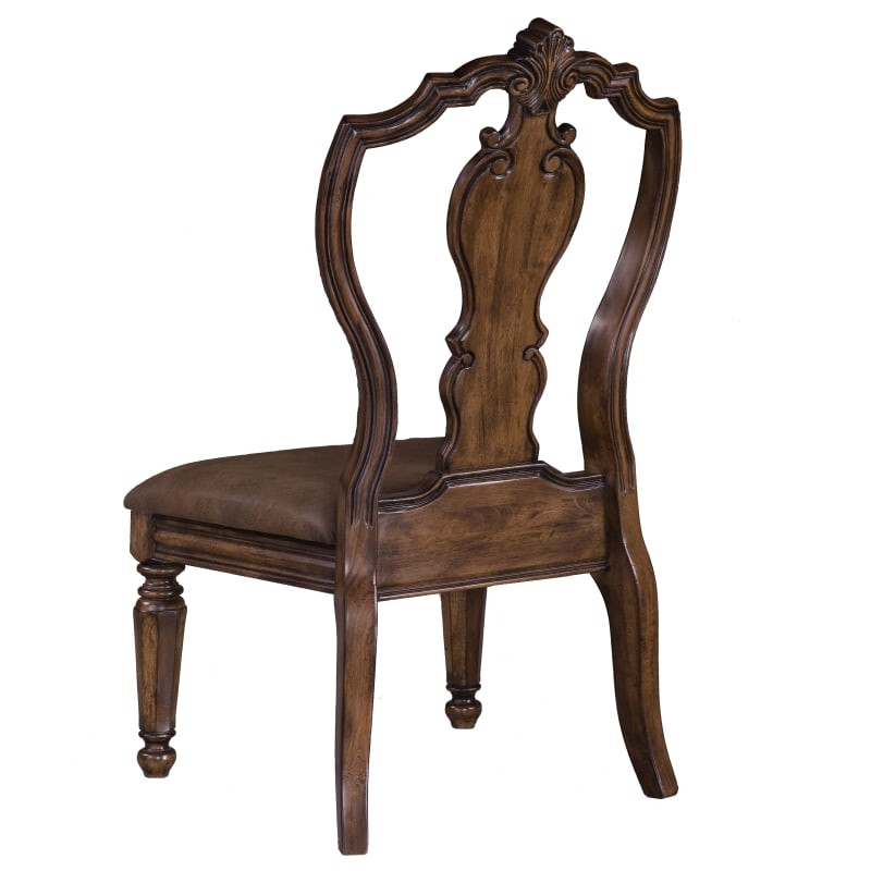 Delacora HM-662270 San Mateo 22-3/4" Wide Hardwood Framed Microfiber Dining Chair Pecan Indoor Furni | Build.com, Inc.