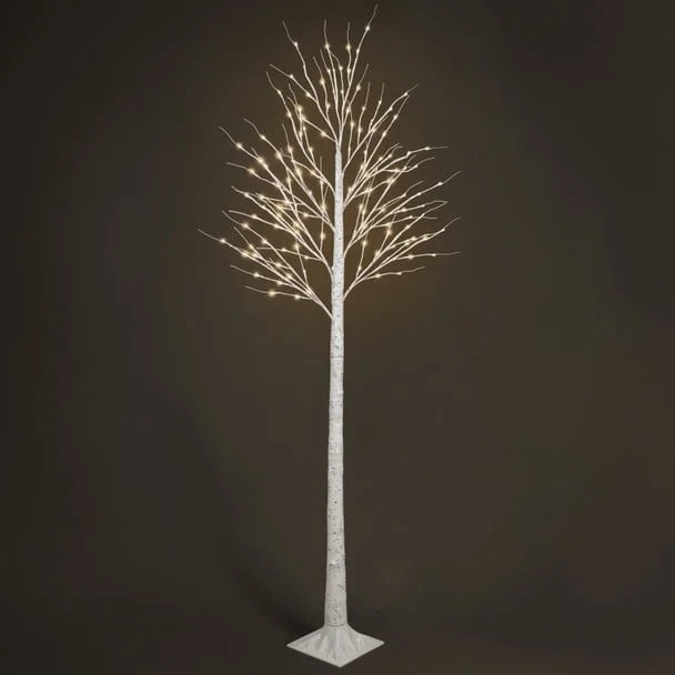 CAPHAUS 8 Feet, 96inch Full White Twinkling Birch Tree w/ 132 LED Lights, Light Up Tree, Full Art... | Walmart (US)