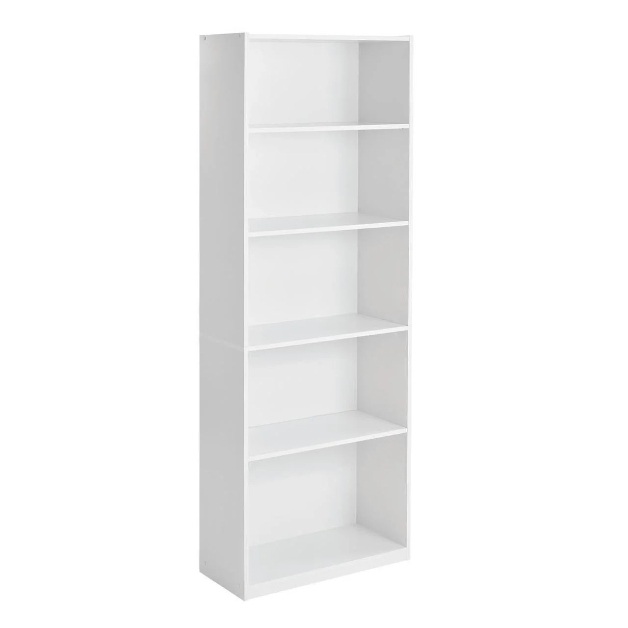 Mainstays 5-Shelf Bookcase with Adjustable Shelves, White | Walmart (US)