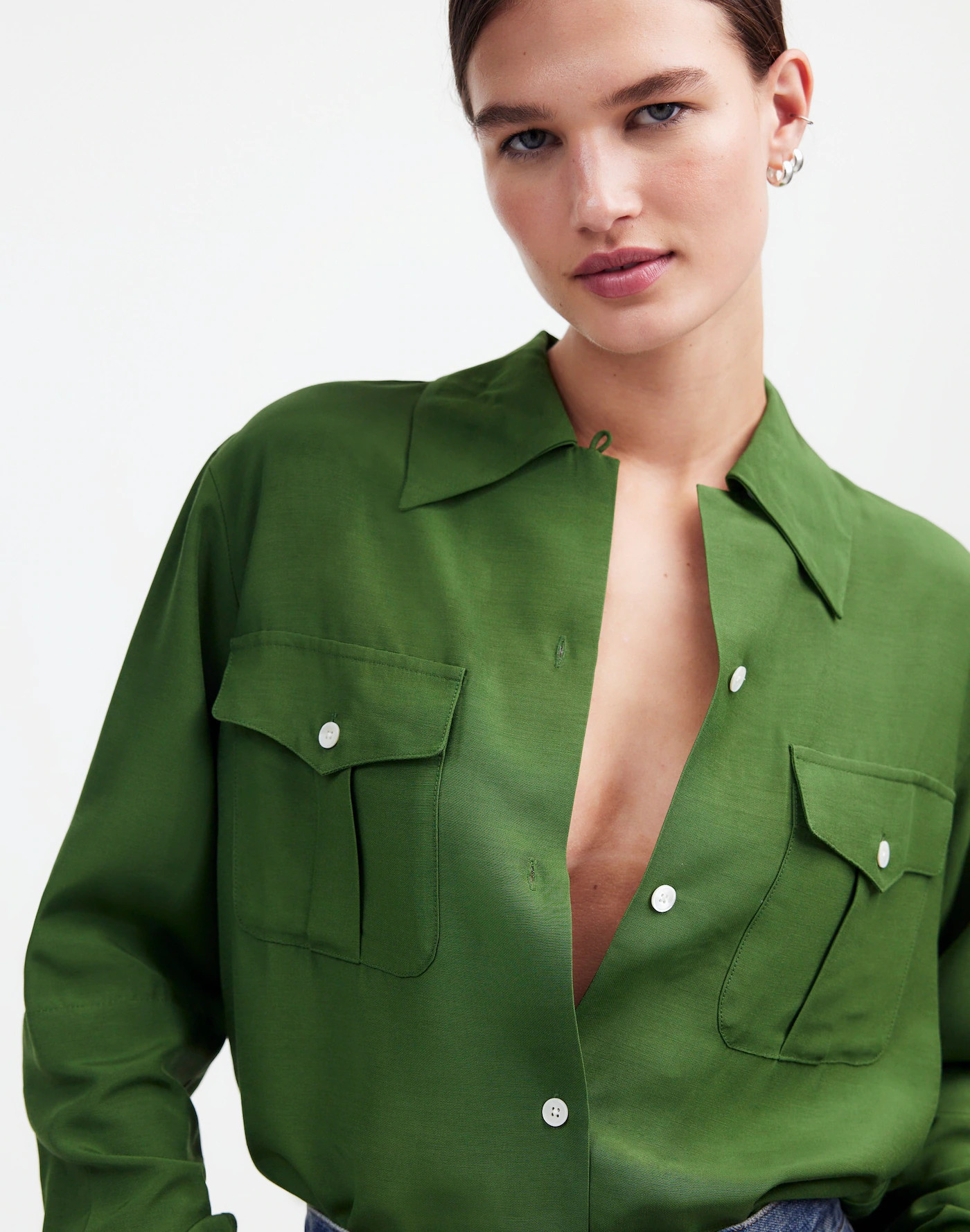 Alexa Chung for Madewell Pleat-Pocket Button-Up Shirt | Madewell | Madewell