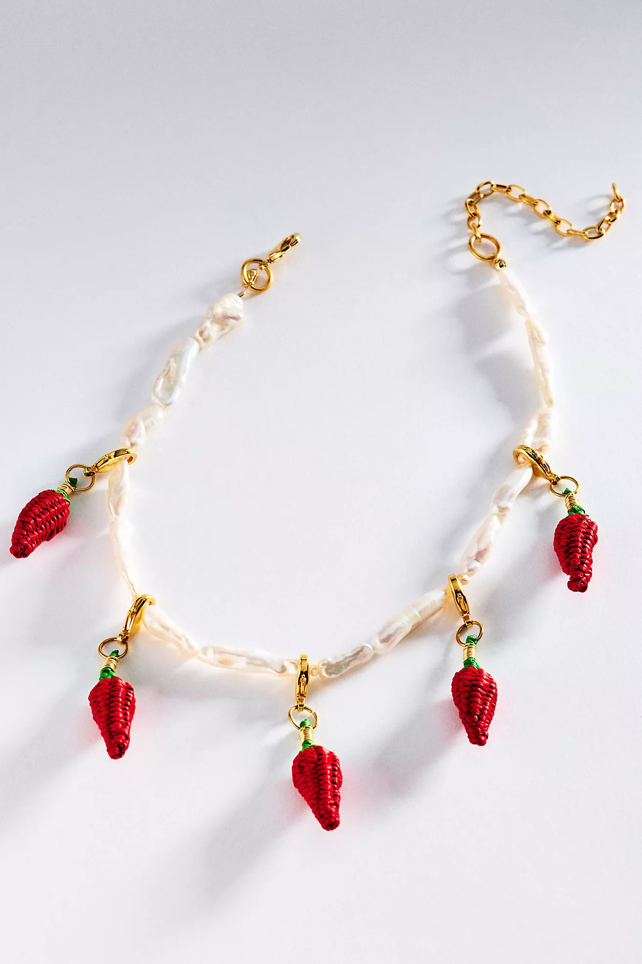 Bamboleira Spicy Chili Pearl Charm Necklace | Anthropologie (US)