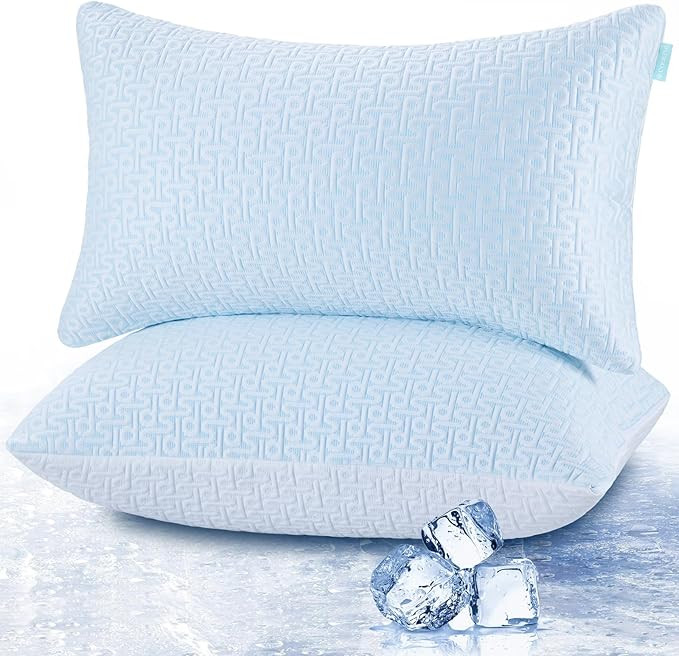 Cooling Hotel Bed Pillows Queen Size Set of 2- Staying Cold All Night, Comfortable Down Alternati... | Amazon (US)