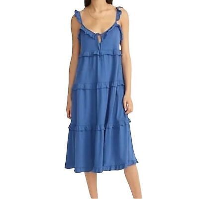 NWT J. Crew Tiered Knit Keyhole Maxi Dress, Delphinium Blue Large  | eBay | eBay US