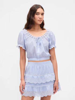 Eyelet Crop Top | Gap (US)