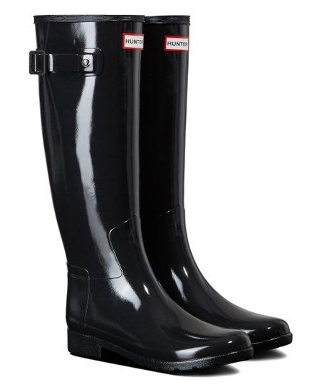Black Gloss Refined Rain Boot - Women | Zulily