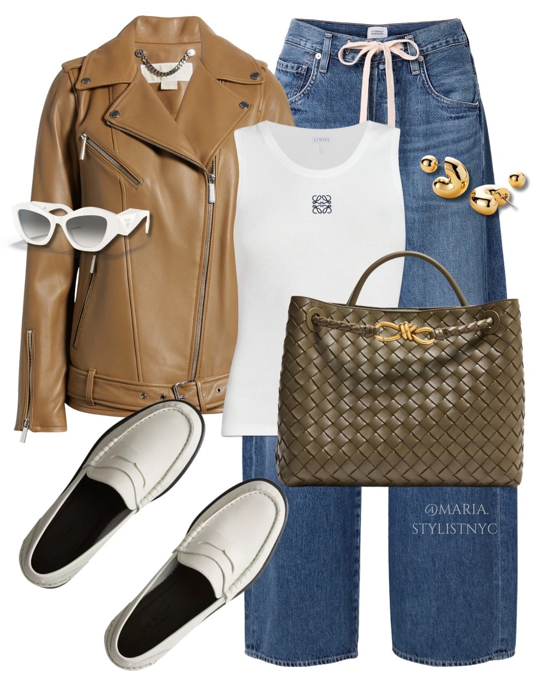 Leather Jacket + Jeans + Loafers 🤍✨

#LTKStyleTip #LTKItBag #LTKSeasonal