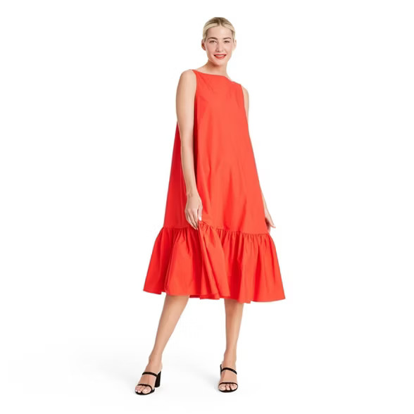 Sleeveless Ruffle Shift Dress - Christopher John Rogers for Target Red | Target