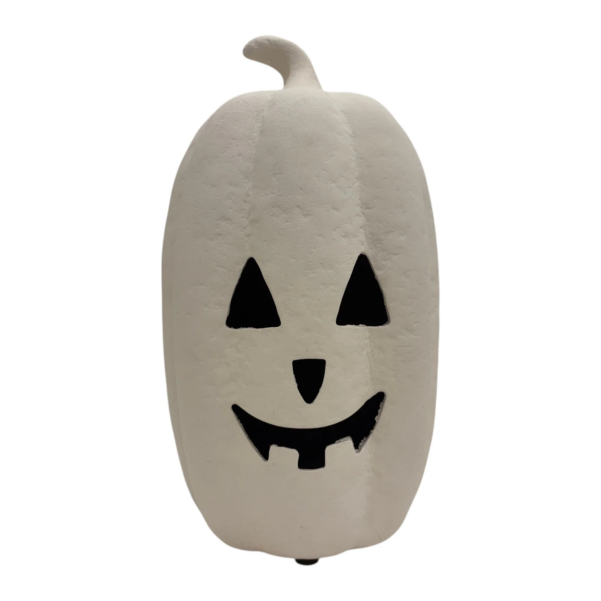 Paper Mache Jack-o'-Lantern Decoration, White, 12.5", Halloween by Way To Celebrate | Walmart (US)