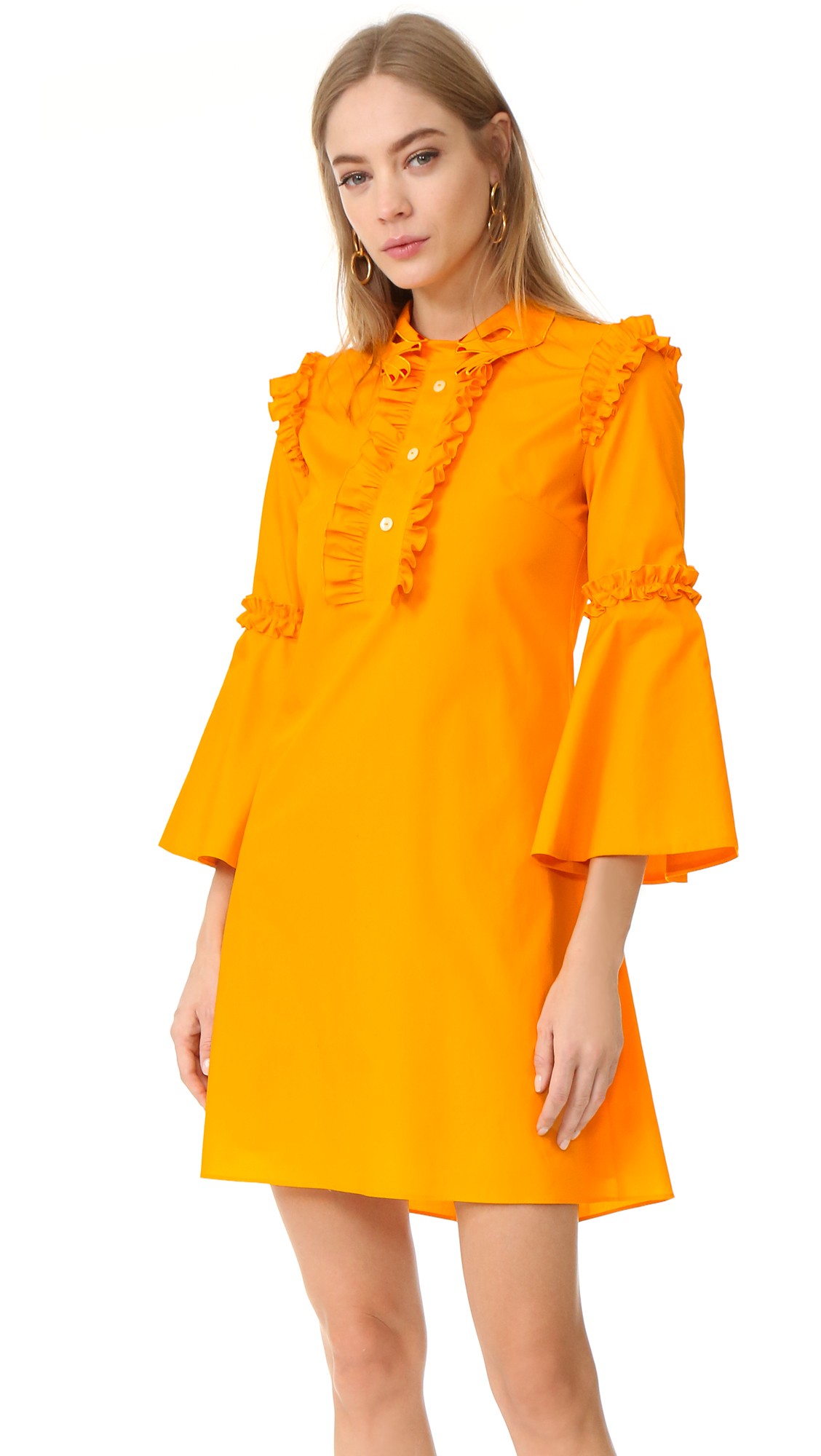 Collared Ruffle Dress | Shopbop